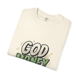 God Money Power Graphic T-Shirt — Bold Retro Faith & Hustle Tee