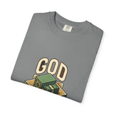God Power T-Shirt — Faith Graphic Tee with Vintage Tank Illustration