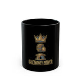 God Money Power Mug — Faith & Wealth Black Ceramic Coffee Cup (11oz/15oz)