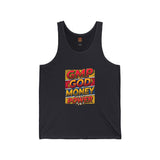 GMP God Money Power Graphic Tank Top — Bold Retro Typography Summer Tank