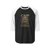 Raglan Shirt — GMP 'God Money Power' Gold Throne Graphic