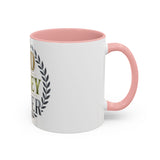 God Money Power Accent Coffee Mug — Inspirational Faith & Success Ceramic Mug (11/15 oz)