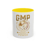 GMP God Money Power Accent Coffee Mug – Gold Tiger Design (11/15oz)