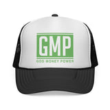 GMP Trucker Hat — "God Money Power" Mesh Snapback Cap