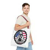 Patriotic 'God Money Power' Tote Bag - Americana Streetwear Canvas Tote