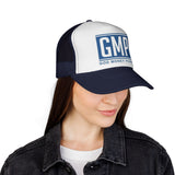 GMP Trucker Cap — "God Money Power" Retro Logo Mesh Hat
