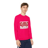 God Money Power (GMP) Youth Long Sleeve Tee — Red Logo Athletic Shirt