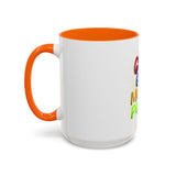 GMP God Money Power Accent Coffee Mug — Colorful Motivational Tea Cup (11/15 oz)