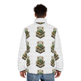 God Power Puffer Jacket — Men’s Printed Quilted Winter Coat