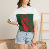 T‑Shirt — Retro Holiday Madonna Graphic Tee (green & red)