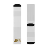 Gold Monogram Sublimation Socks — Custom Initial 'GP' Crew Socks