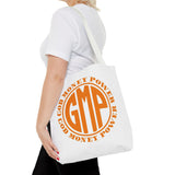 Tote — GOD MONEY POWER (GMP) Orange Logo All-Over Print