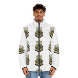 God Power Puffer Jacket — Men’s Printed Quilted Winter Coat