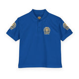 Youth Polo Shirt – Gold Lion Crest "GMP" School/Team Logo