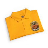 Kids' Halloween Pumpkin Polo - "God Money Power" Graphic