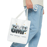 GMP Metallic Logo Tote Bag — God Money Power Graphic Tote
