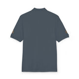 Embroidered Gold Bear Polo Shirt - Classic Casual Polo with Small Chest & Sleeve Embroidery