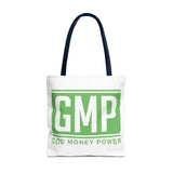 GMP 'God Money Power' Tote Bag - Bold Green Logo Canvas Tote