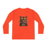 Youth Long Sleeve Tee — Tiger Face 'God • Money • Power' Graphic