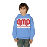 Youth Hoodie - GMP (God Money Power) Bold Red Graphic