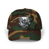 Angel Of Death Classic Dad Cap — Vintage Floral Skull Embroidered Baseball Hat