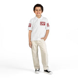 GMP Logo Youth Polo Shirt – White DryBlend® Kids Jersey