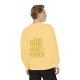 GMP "God Money Power" Sweatshirt — Gold Foil Graphic Crewneck
