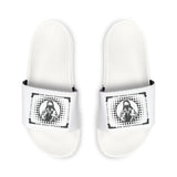 Slide Sandals — Men's Removable-Strap Slides with Monochrome Badge Design