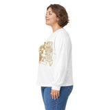 Long Sleeve Tee — Retro Roc Maroon Portrait Graphic