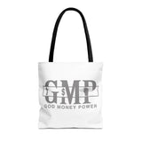 GMP "God Money Power" Printed Tote Bag — Faith & Finance Canvas Tote