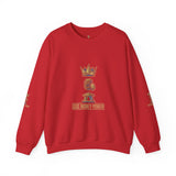 Crewneck Sweatshirt — "God Money Power" Crown & Coin Graphic