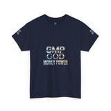 GMP GOD Money Power Tee — Metallic Logo Graphic T-Shirt