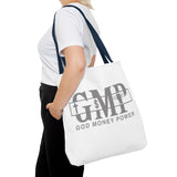 GMP "God Money Power" Printed Tote Bag — Faith & Finance Canvas Tote