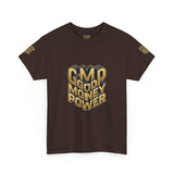 Money Power T-Shirt — Gold 3D "GMP Good Money Power" Graphic Tee