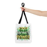 Tote Bag — "God Money Power" Bold Graphic Tote for Faith & Hustle
