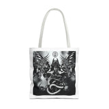 Angel Of Death Gothic Angel & Serpent Art Tote Bag – Dark Mystic Graphic Carryall