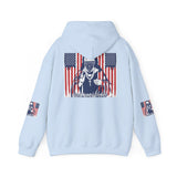 Patriotic Boxer Dog Hoodie — 'God, Money, Power' Americana Pullover