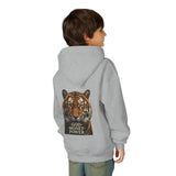 Tiger 'God Money Power' Youth Hoodie — Bold Graphic Pullover for Kids