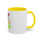 GMP God Money Power Accent Coffee Mug — Colorful Motivational Tea Cup (11/15 oz)