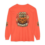 God Money Power- Halloween Pumpkin Long Sleeve Tee