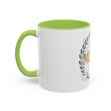 Coffee Mug — 'God Money Power' Laurel Accent Ceramic Mug (11/15oz)
