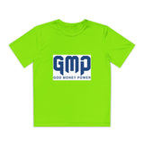GMP "God Money Power" Youth Tee - Athletic Faith-Based Logo Shirt