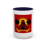 God Money Power Coffee Mug — Bold Red Retro Palm Design (11/15oz)
