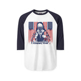 Patriotic Bandana Portrait Raglan Shirt — "Cash Money Power" Graphic