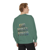 God Money Power Sweatshirt — Religious Inspirational Crewneck