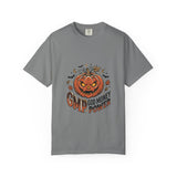 Halloween Pumpkin Graphic Tee — GMP God Money Power Retro Design