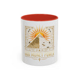 Egyptian Pyramid Sun Mug — Good Money Power Coffee Cup (11/15oz)