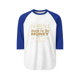 Raglan Shirt - "Put God First, Hustle for the Money, Put Yourself in Power" Motivational Faith Tee