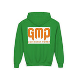 Youth Hoodie — GMP (God Money Power) Bold Orange Logo