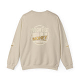 Crewneck Sweatshirt — Put Out Fires, Invest In Money Gold Logo